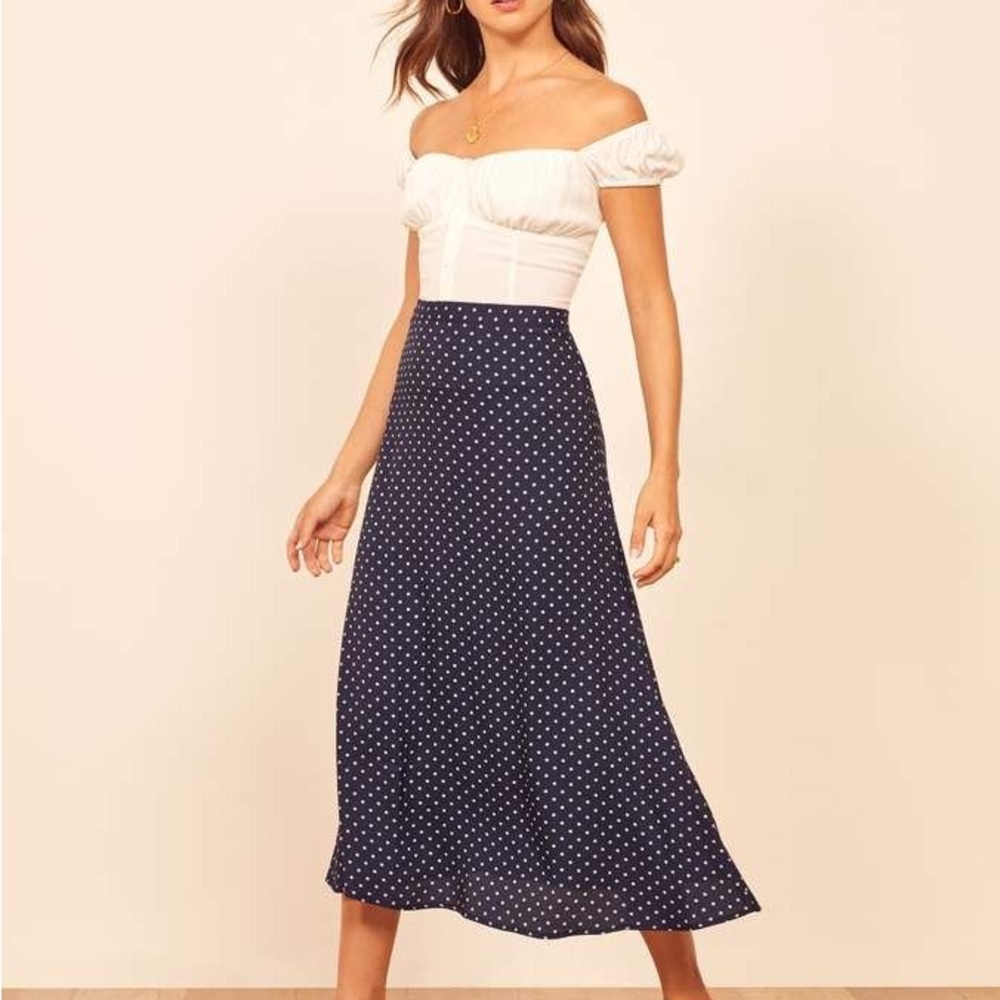Reformation bea midi skirt